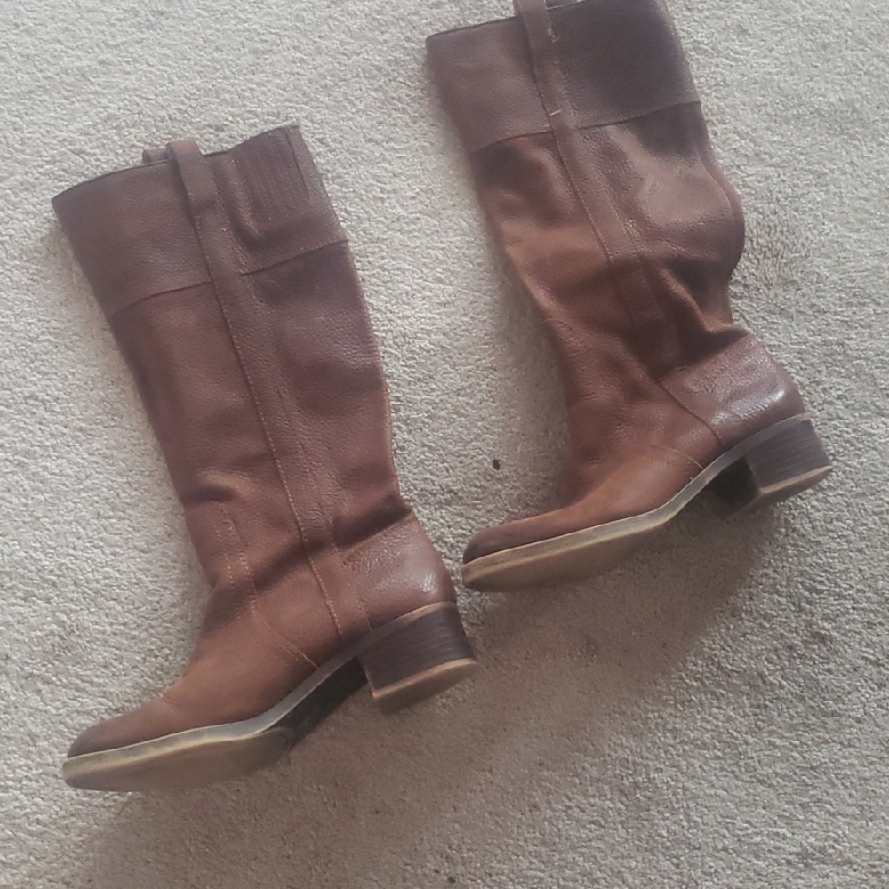 Lucky Brand Hibiscus Leather Riding Boot